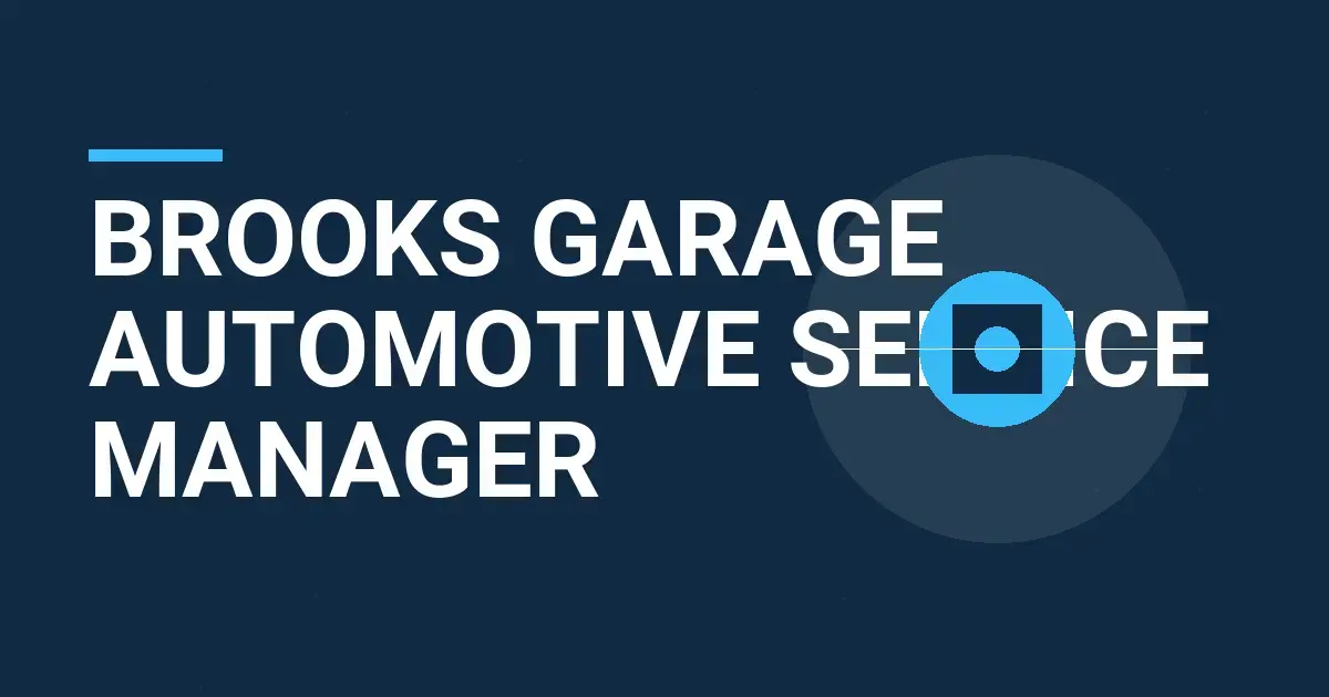 Brooks Garage Automotive Service Manager