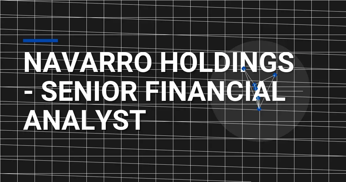 Navarro Holdings - Senior Financial Analyst